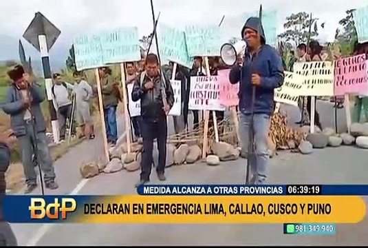 Estado de emergencia en Lima, Callao, Cusco y Puno: comerciantes temen escasez y alza de precios