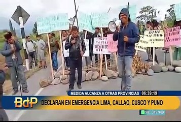 Estado de emergencia en Lima, Callao, Cusco y Puno: comerciantes temen escasez y alza de precios