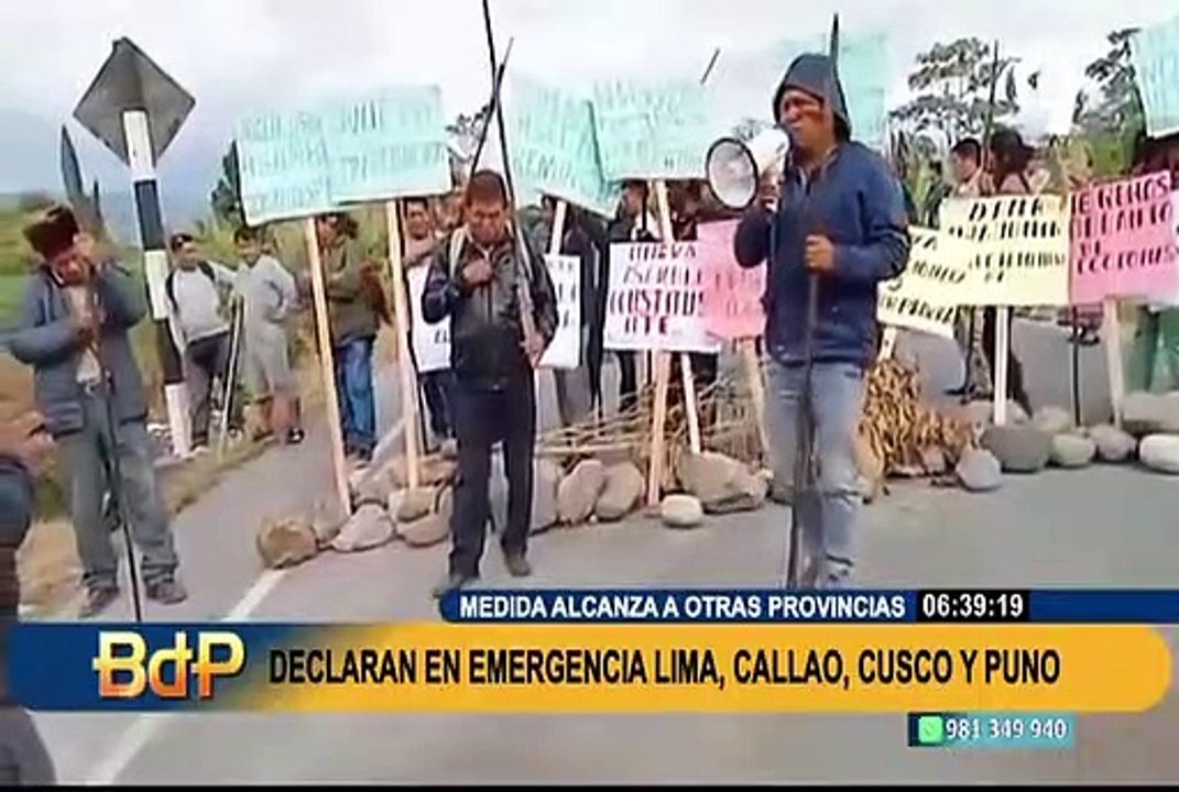 Estado de emergencia en Lima, Callao, Cusco y Puno: comerciantes temen escasez y alza de precios