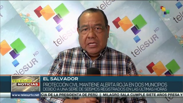 Protección civil de El Salvador declara alerta roja debido a sismos ocurridos en las últimas horas