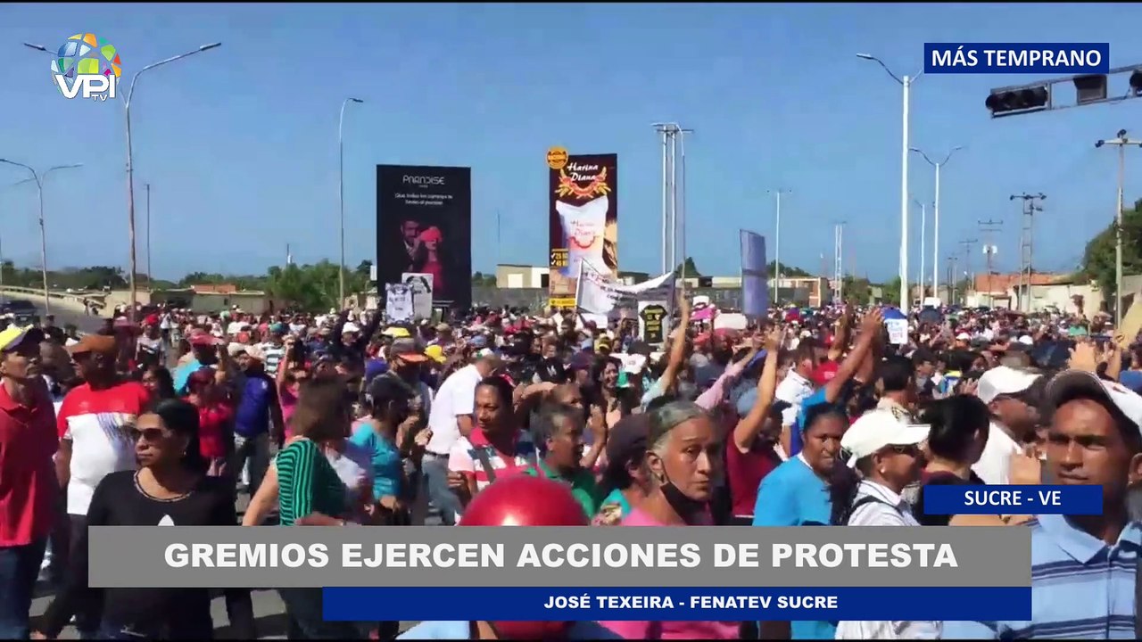 Gremios en el edo. Sucre ejercen acciones de protesta - 16Ene @VPItv