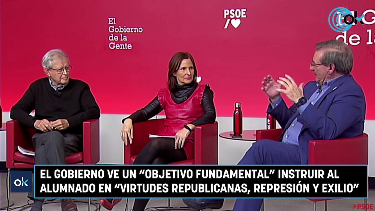 El Gobierno ve un "objetivo fundamental" instruir al alumnado en "virtudes republicanas, represión y exilio"