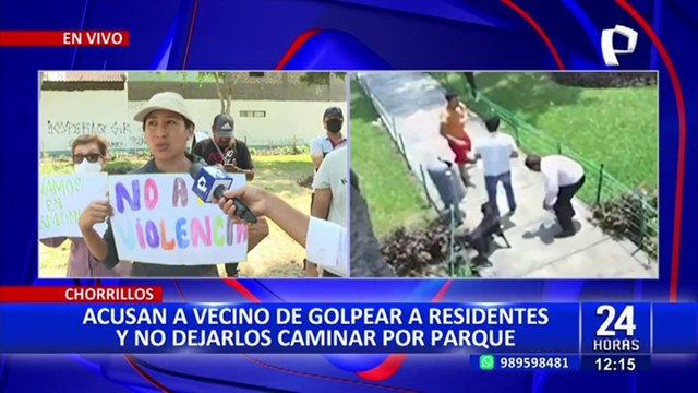 Chorrillos: denuncian a hombre por golpear a vecinos y amenazarlos por ingresar a parque