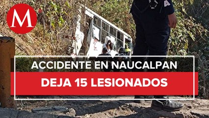 Microbús choca contra dos autos en Naucalpan y caen a un barranco; reportan al menos 3 muertos