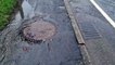 Burst Manhole Cover