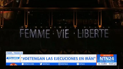 Torre Eiffel se iluminó con un mensaje de apoyo a las mujeres de Irán