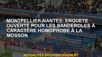 Montpellier-Nantes: enquête ouverte pour les bannières homophobes au Mosson