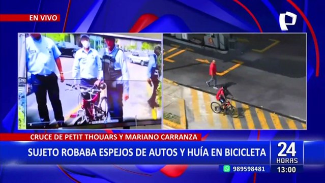 Detienen a sujeto que robaba costosas autopartes y huía a bordo de su bicicleta