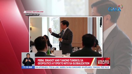 PBBM, sinagot ang tanong tungkol sa geopolitics at epekto nito sa globalization | UB