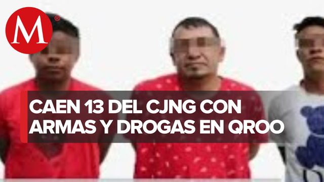 Capturan en Quintana Roo a 13 presuntos integrantes del CJNG