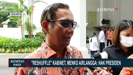 Ditanya Soal Isu Reshuffle Kabinet, Ini Tanggapan Airlangga Hartarto dan Mahfud MD