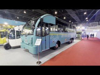 Video herunterladen: Auto Expo 2023: Hexall Bubble Electric Bus | Malayalam Drivespark | Manu Kurian