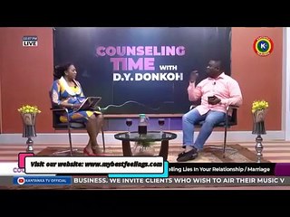Counselor D. Y. Donkoh advises clients to stop lying to their partners.