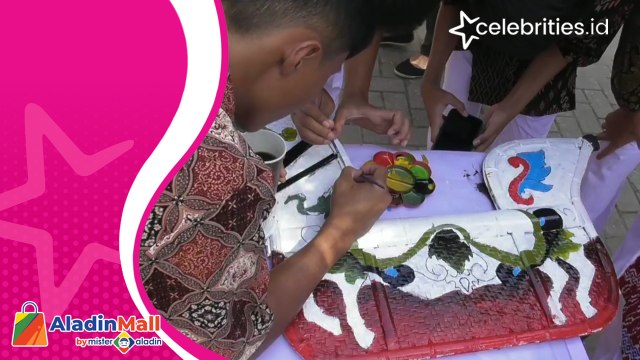 Asiknya Siswa SMP di Temanggung Melukis Kuda Lumping, Dukung Kearifan Lokal