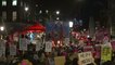 Thousands of protesters brave cold to rally against government strikes bill