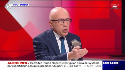 "On a voulu atténuer la pente de la réforme": Éric Ciotti évoque une réforme des retraites "moins brutale" grâce aux Républicains