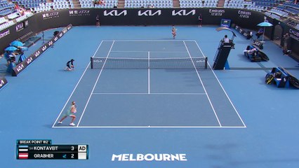 Kontaveit - Grabher : Les temps forts de leur 1er tour