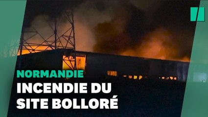 Près de Rouen, un incendie touche le site Bolloré Logistics de Grand-Couronne