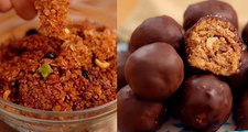 Granola maison , Boulettes énergétiques (chocolat - avoine) - Chahwet Sbiya EP 13