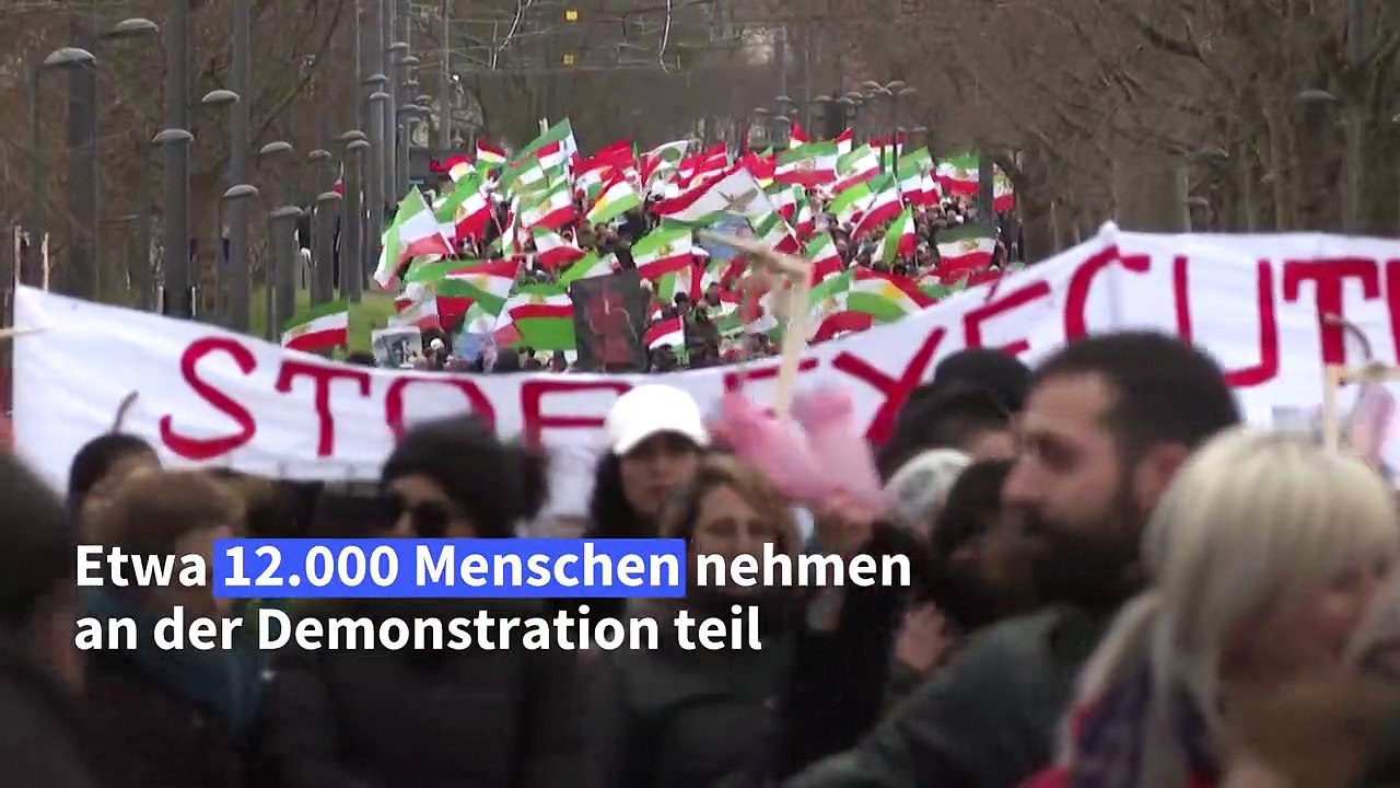 Tausende bei Iran-Protest vor EU-Parlament in Straßburg
