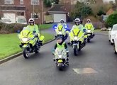 Young boy's dream comes true after he gets to be a motorbike cop for a day