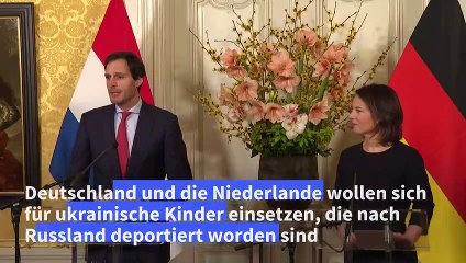 Baerbock will sich für verschleppte ukrainische Kinder einsetzen