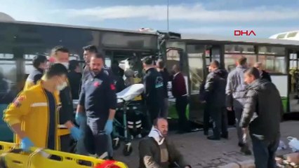 İki halk otobüsü birbirine girdi: 15 yaralı