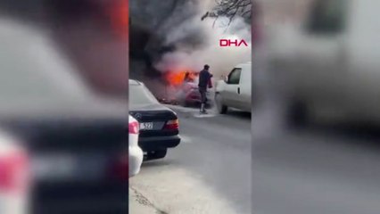 Zeytinburnu'nda oto tamircide yangın
