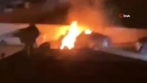 Mersin Anamur'da Ülkü Ocağı Başkanı Satar'ın aracı alev alev yandı