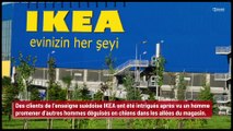 Un homme promène d’autres hommes déguisés en chiens dans un magasin IKEA !