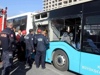 Kayseri'de 2 halk otobüsü çarpıştı: Çok sayıda yaralı var
