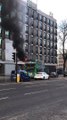 Bus catches fire outside Bristol Temple Meads Station during morning commute