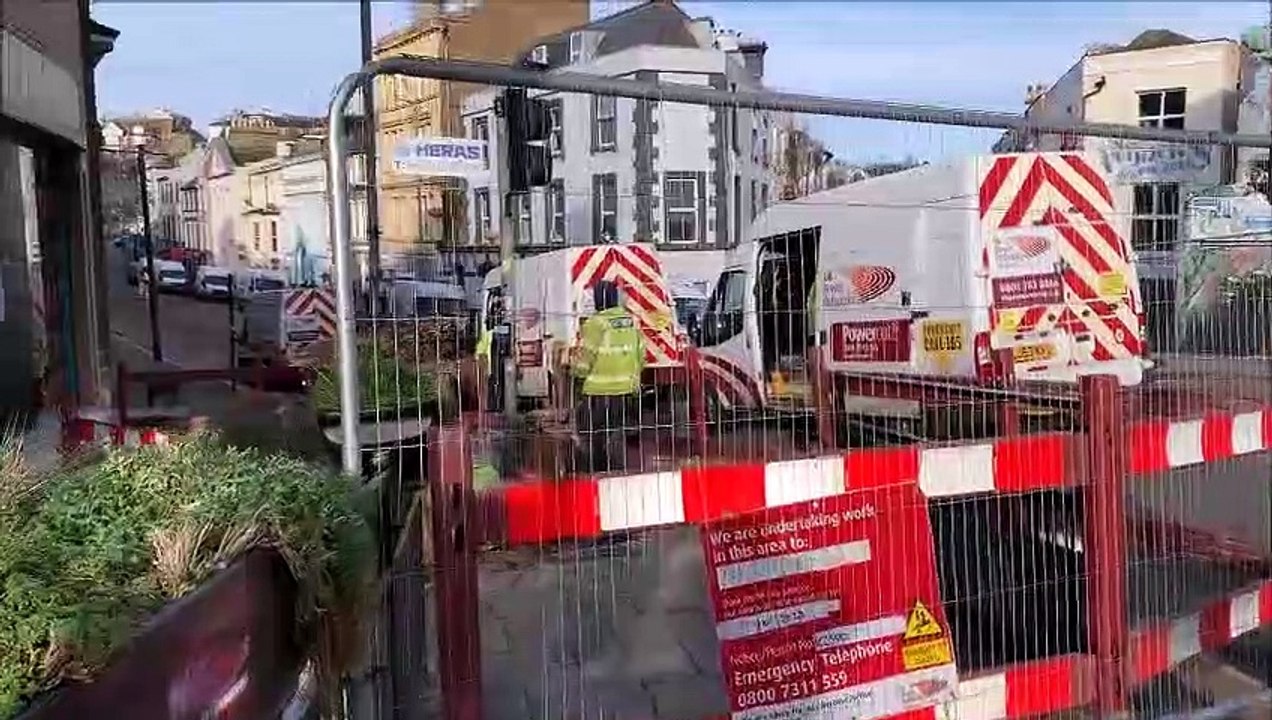 The day after major flooding in Hastings town centre, East Sussex, on January 17 2023