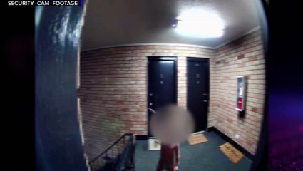 Moment Indiana toddler waves loaded gun in apartment hallway on live TV