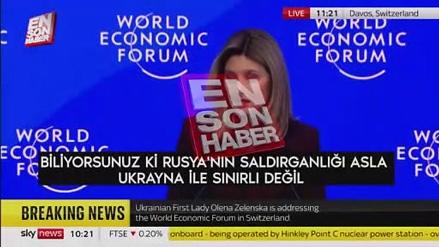 Olena Zelenska, Dünya Ekonomik Forumu'nda konuştu