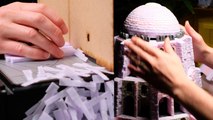 Creating a picture-perfect dome for miniature tower using THOUSANDS of foam shingles