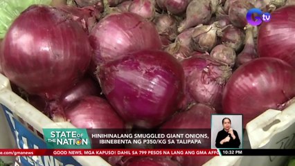 Hinihinalang smuggled giant onions, ibinebenta ng P350/KG sa talipapa | SONA
