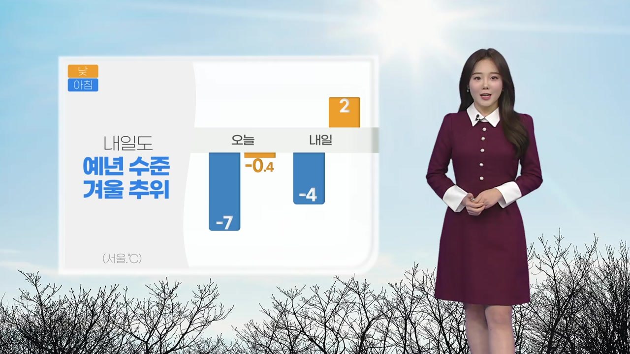 [날씨] 내일도 예년 수준 겨울 추위...새벽까지 중서부 약한 눈 / YTN