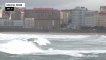 Strong winds cause rough surf in Spain