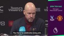 Ten Hag asks players to 'settle down' after Manchester derby win