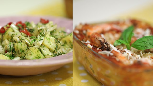 Lasagnes aux crevettes , Salade de fenouil - koujinetna Haka 02 EP 70