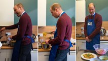 Prince William beams with joy as he cooks with children