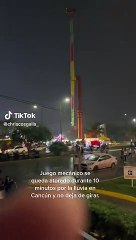 Atracción de un parque de diversiones gira sin parar durante 10 minutos y desata el pánico