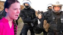 Maden karşıtı protestolara katılan Greta Thunberg eylem bölgesinden yaka paça uzaklaştırıldı