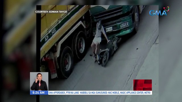 Motorsiklo, nabangga ng 10-wheeler; Babaeng angkas, patay | UB