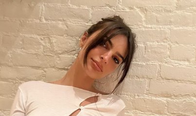 Emily Ratajkowski Went Braless Underneath a Cutout Cardigan