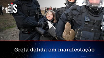 Greta Thunberg é detida em protesto na Alemanha e ri da polícia; veja vídeo