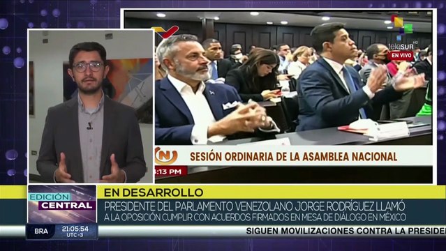 Venezuela: Presidente de la AN llama a la oposición a cumplir acuerdos firmados en México