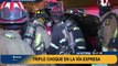 Triple choque en La Victoria: camioneta protagoniza aparatoso accidente en la Vía Expresa