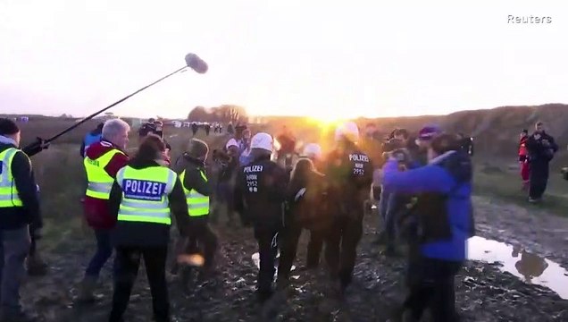 Greta Thunberg seen being carried away from coal mining protest by German police